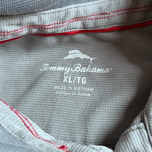 Tommy Bahama Polo Mens XL TG Gray Golf Stretch Short Sleeve Casual Shirt - Picture 6 of 9